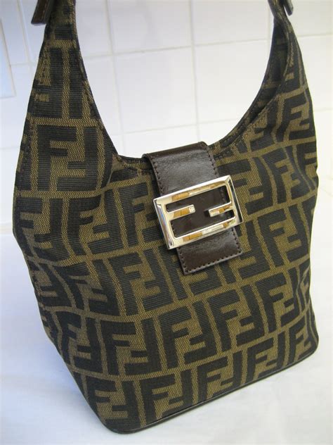 fendi zucca tote sale|Fendi vintage zucca shoulder bag.